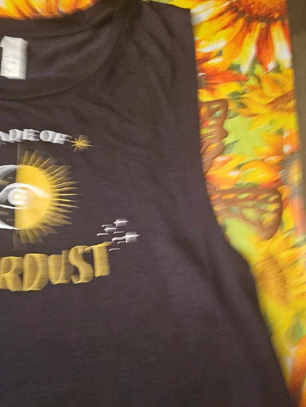 Made of Stardust Black Graphic Muscle Tank